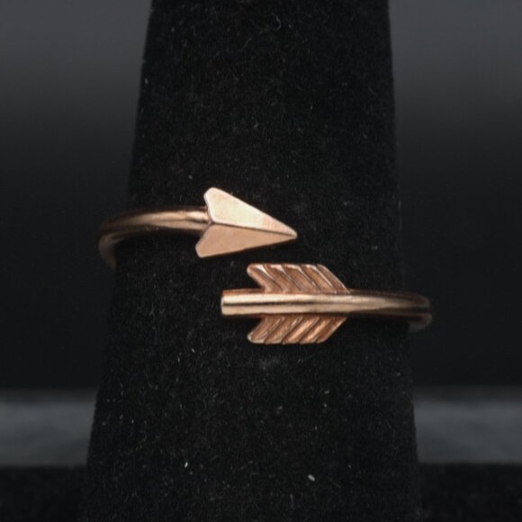 Alex and Ani - Vintage Sterling Silver Copper Tone Arrow Band - Size 7+ - Picture 1 of 4